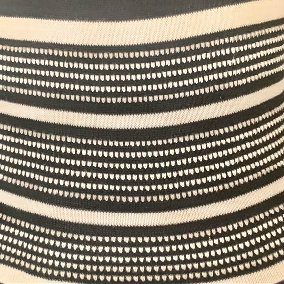 KATE SPADE Rio de Janeiro Fit & Flare Knit Midi Dress Striped 100% Cotton Size S - Picture 7 of 16